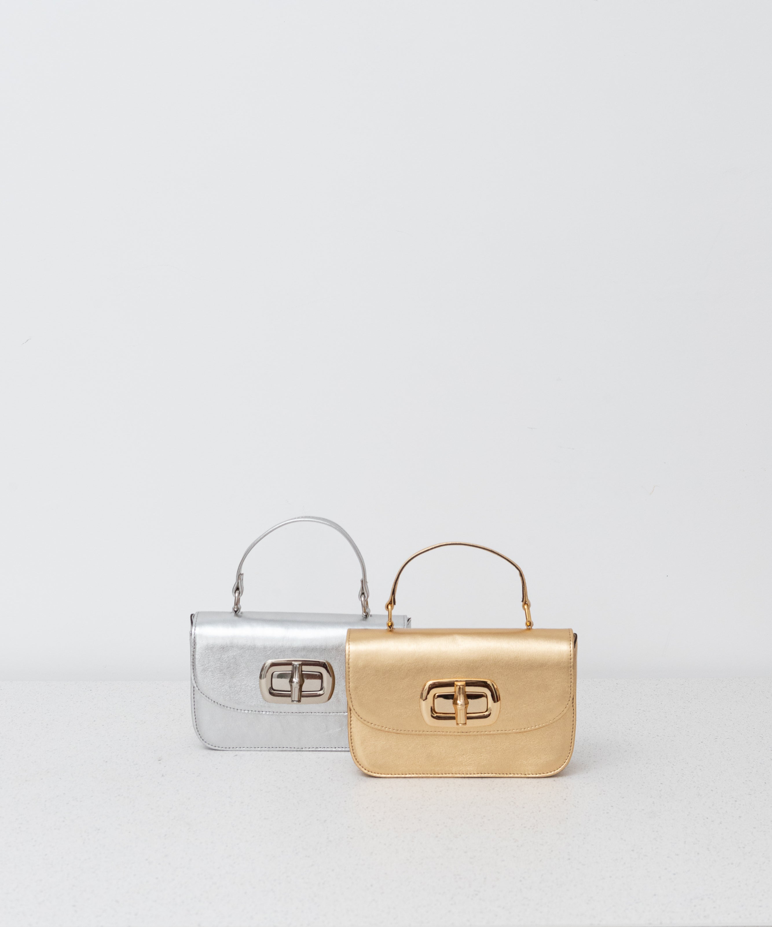 BOLSA LAURETTA COURO METALIZADO