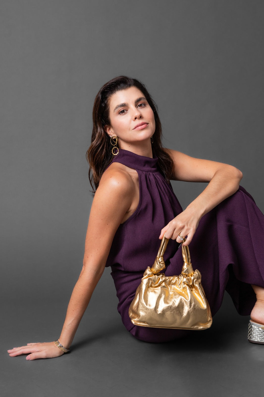 BOLSA SOPHIE SOFT METALIZADO